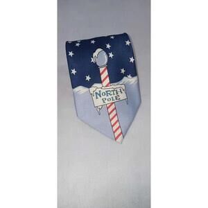 "North Pole" Mens Christmas Tie 100% Polyester Holiday Xmas Cold Winter